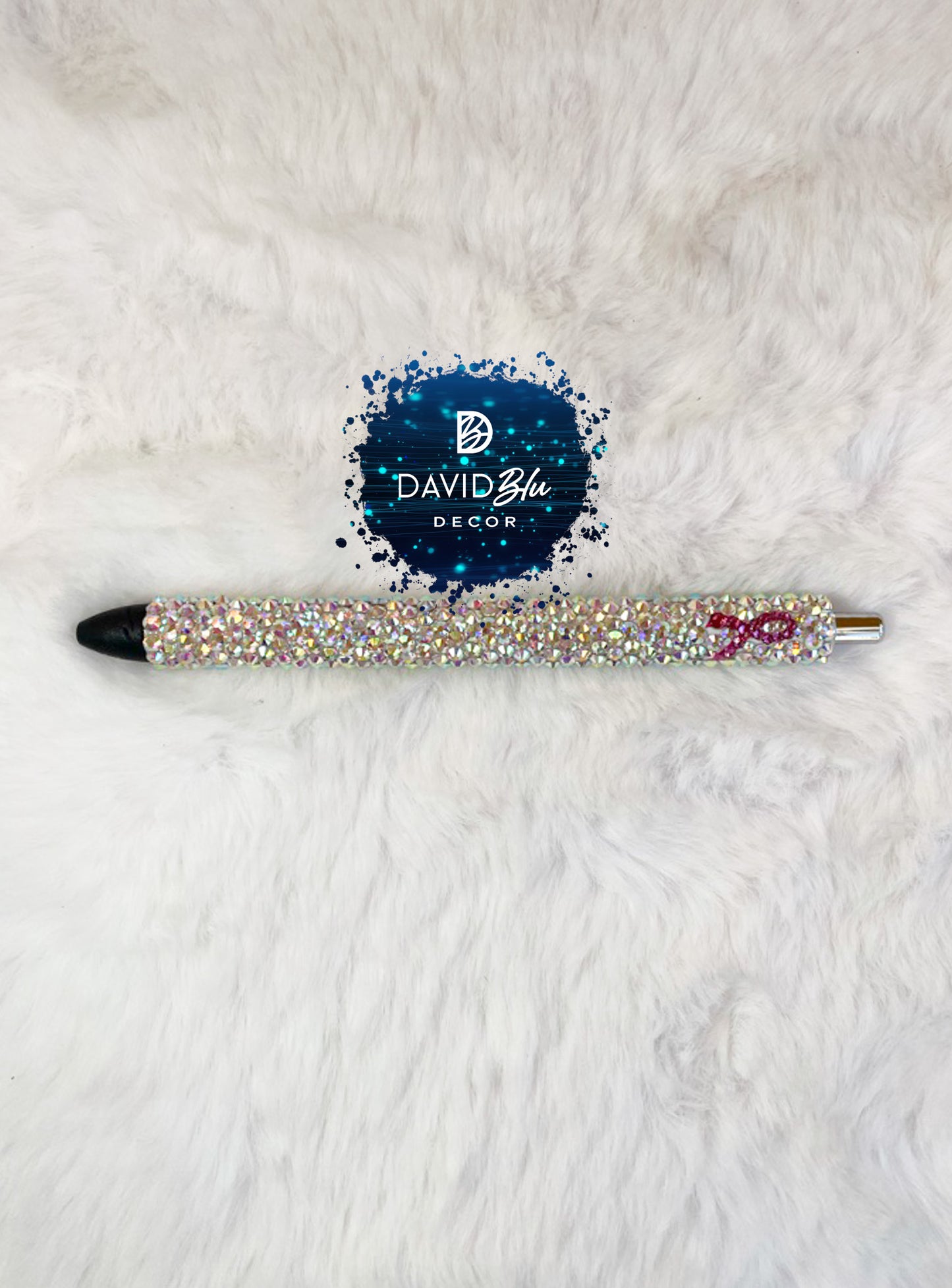 BREAST CANCER AWARENESS IRIDESCENT BLING PEN