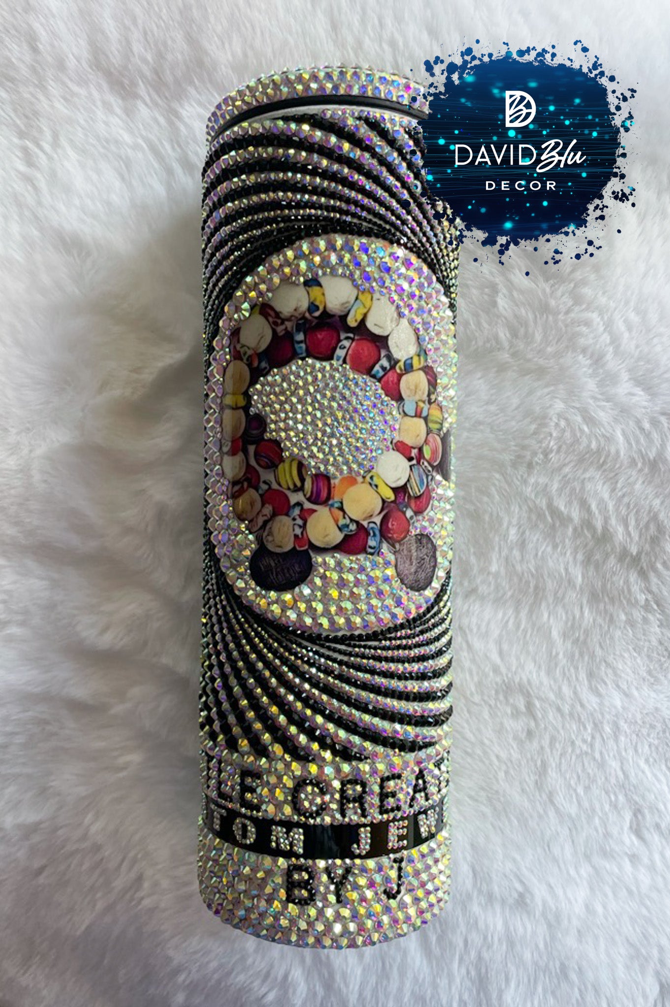 CUSTOM FULL BLING LOGO TUMBLER