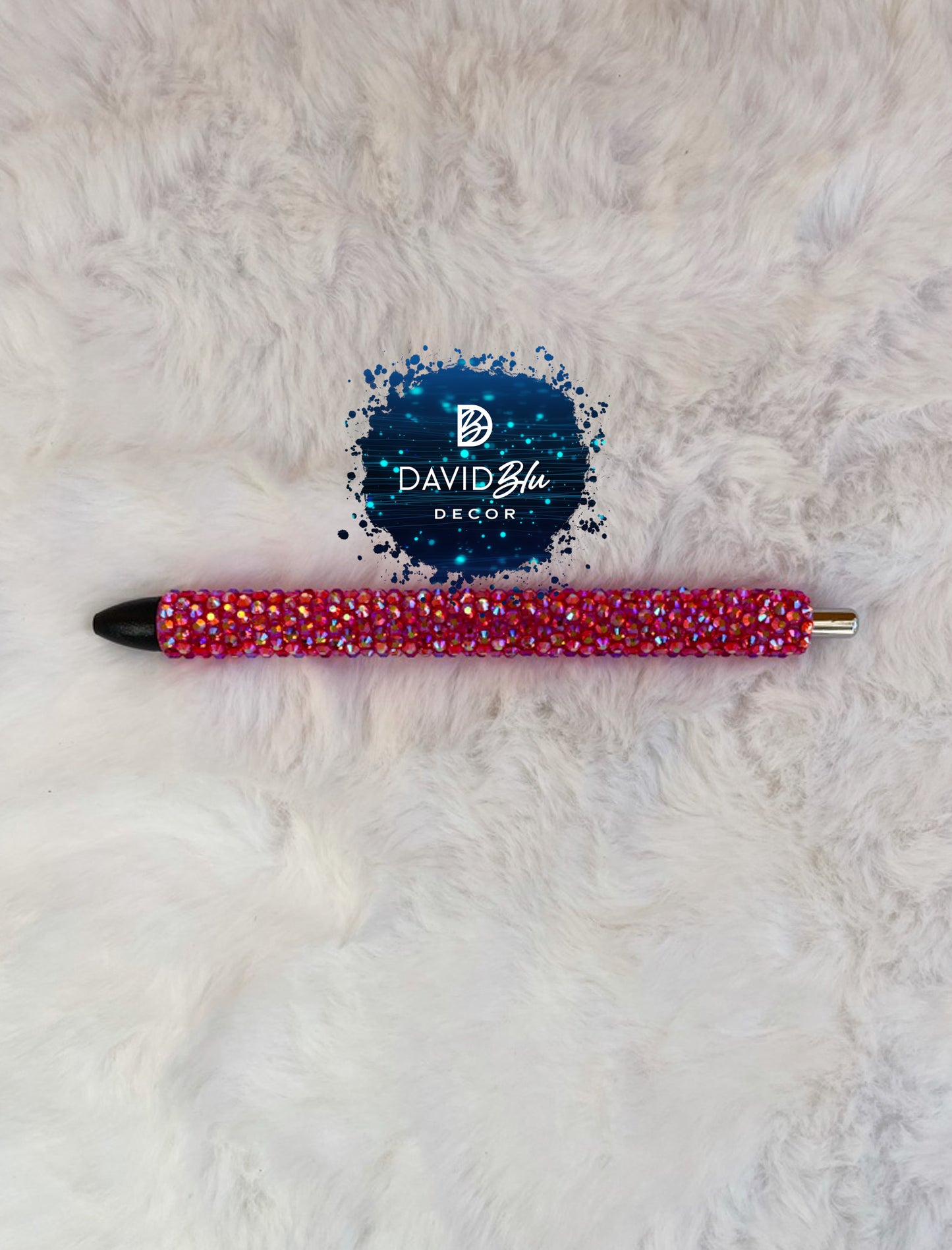 IRIDESCENT PINK BLING PEN