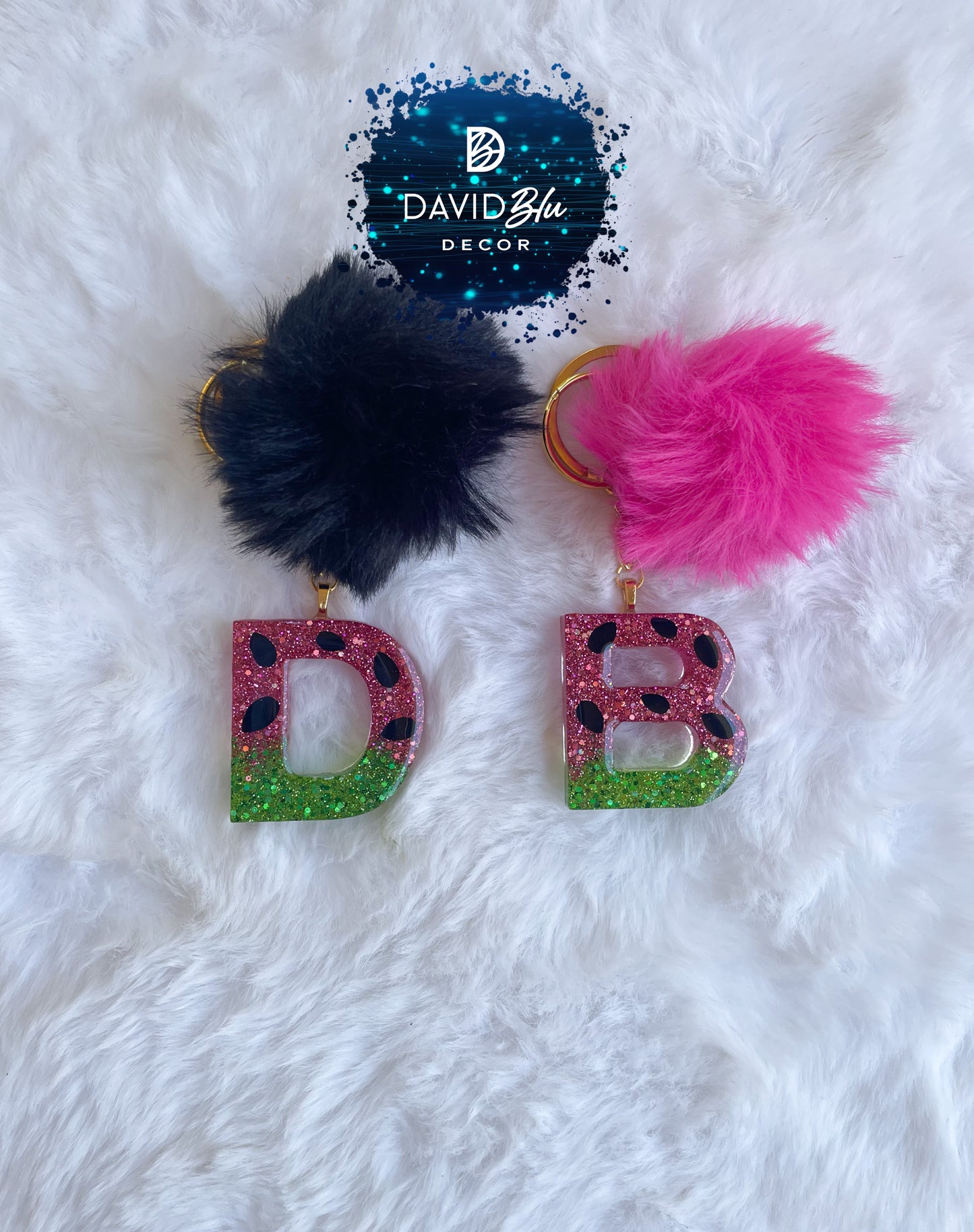 WATERMELON LETTER KEYCHAIN