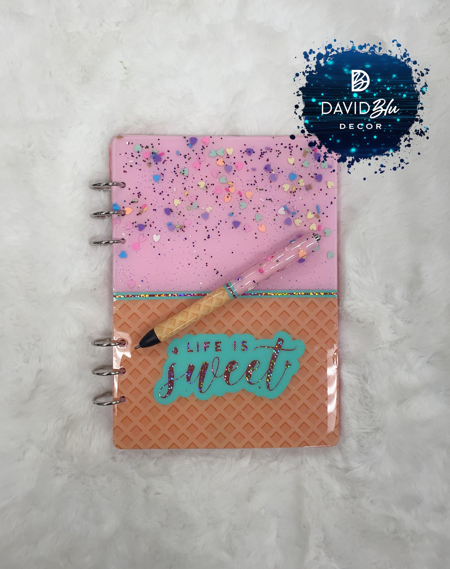 SPRINKLES RESIN NOTEBOOK