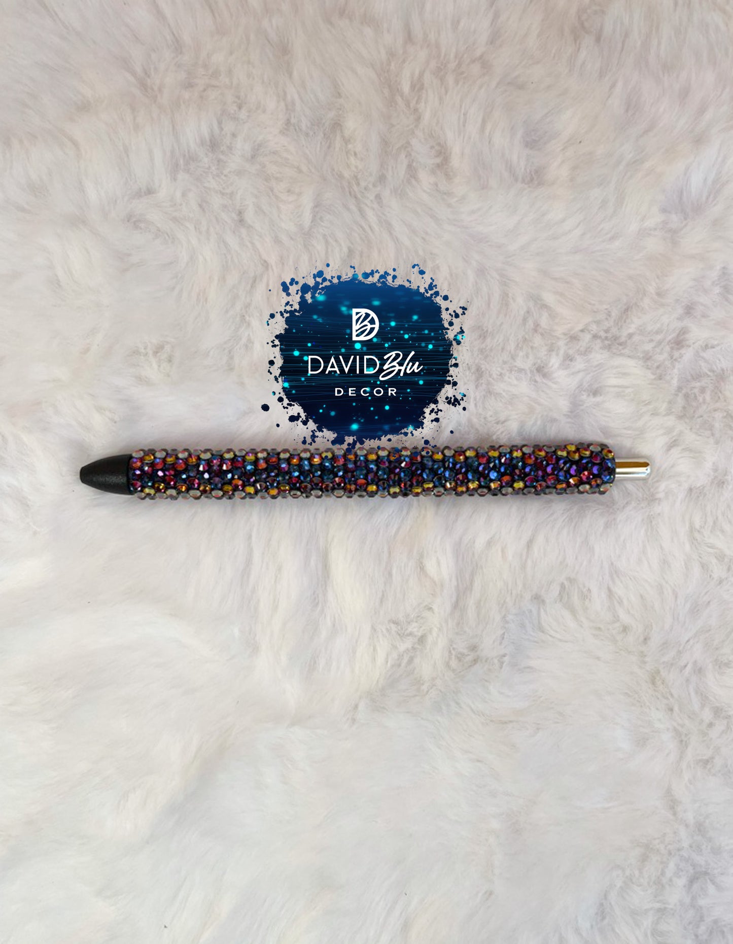 BLUE-ISH  BLING PEN