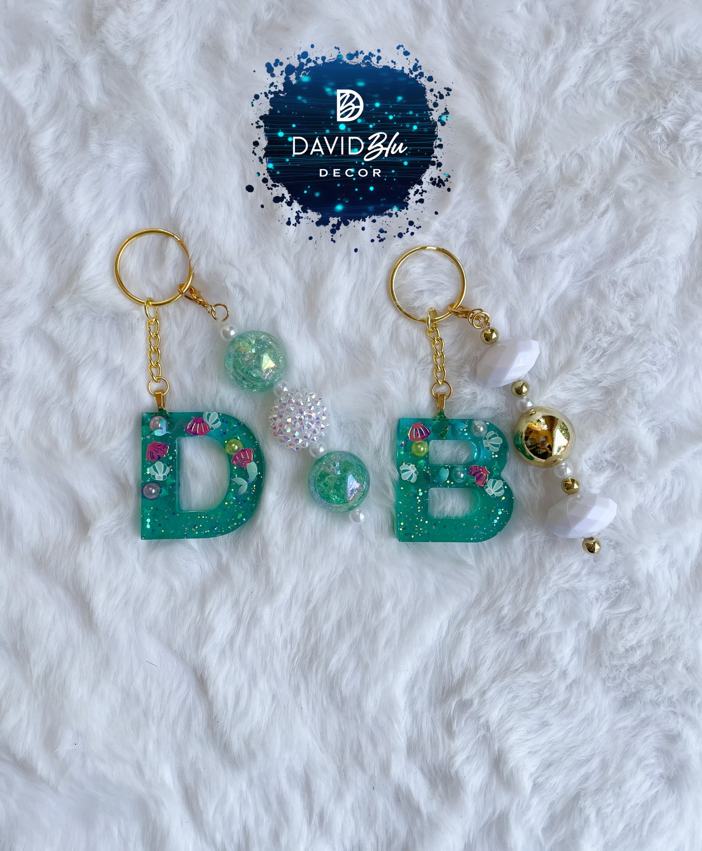 MERMAID LETTER KEYCHAIN