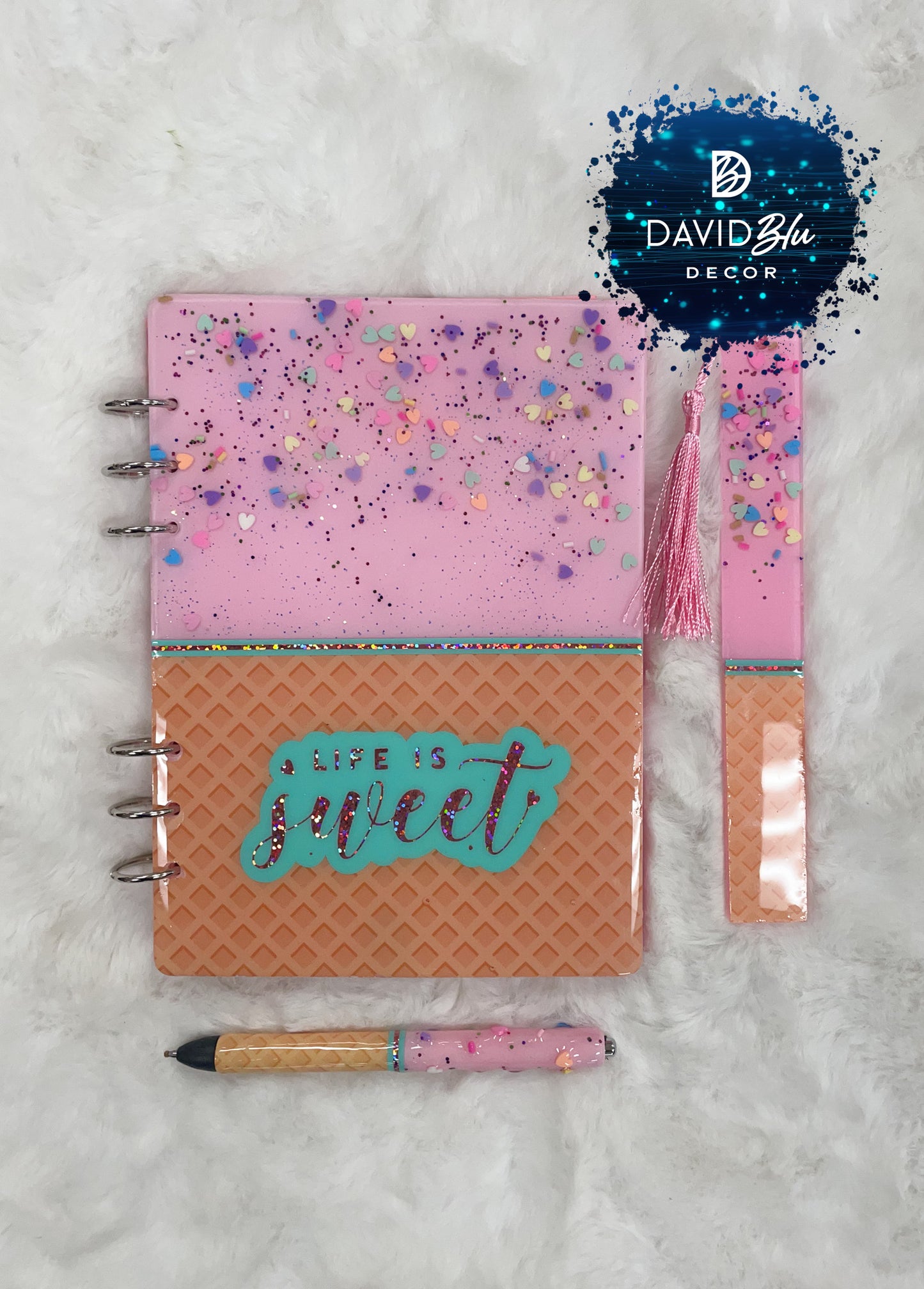 SPRINKLES RESIN NOTEBOOK