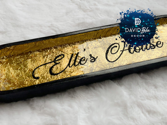 PERSONALIZED GOLD CATCHALL WOODEN TRAY