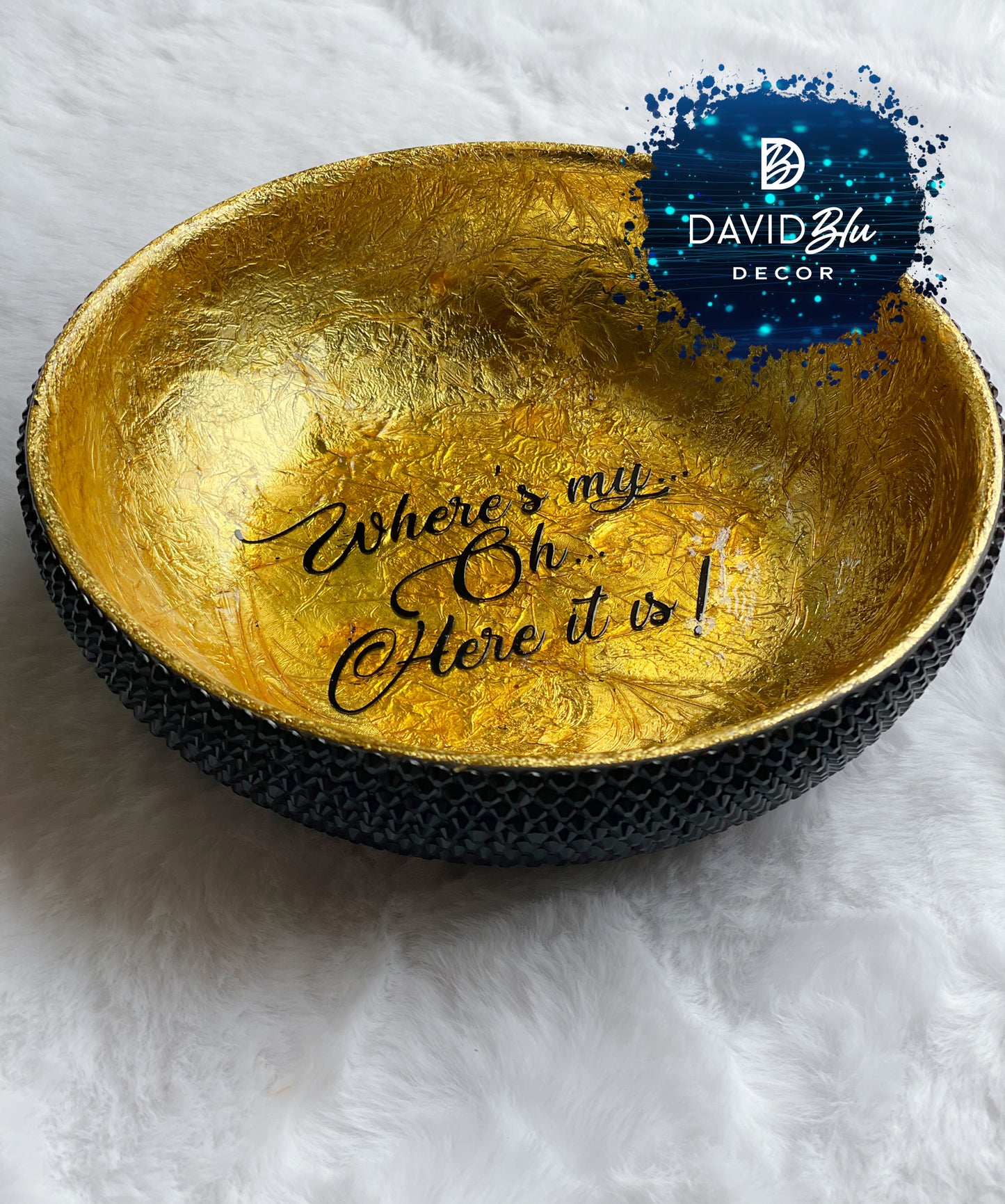 METALLIC GOLD CATCHALL BOWL