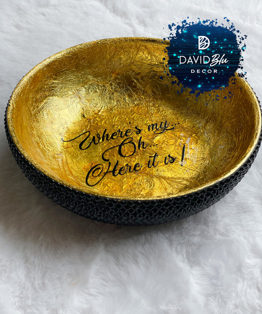 METALLIC GOLD CATCHALL BOWL