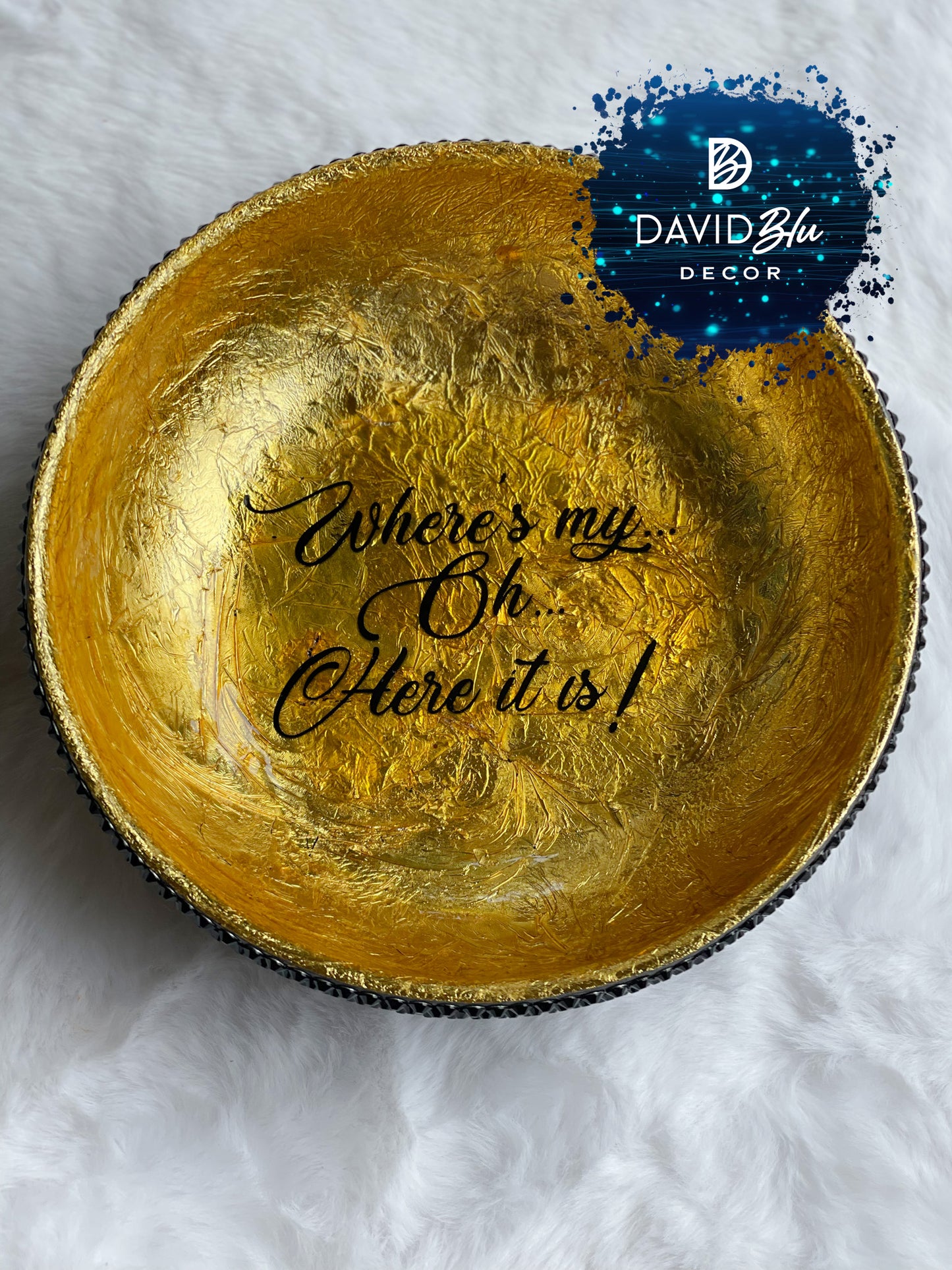 METALLIC GOLD CATCHALL BOWL