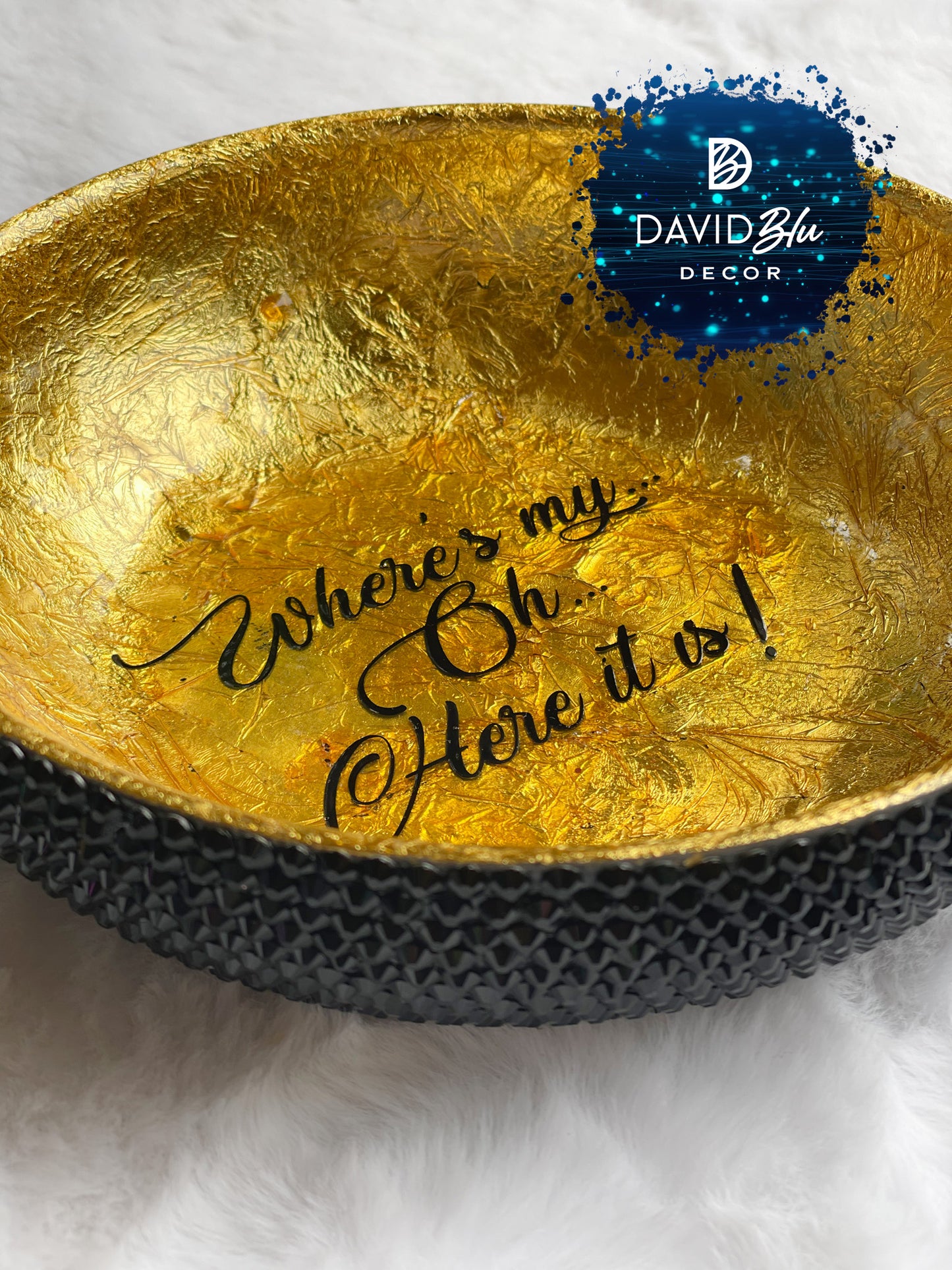 METALLIC GOLD CATCHALL BOWL